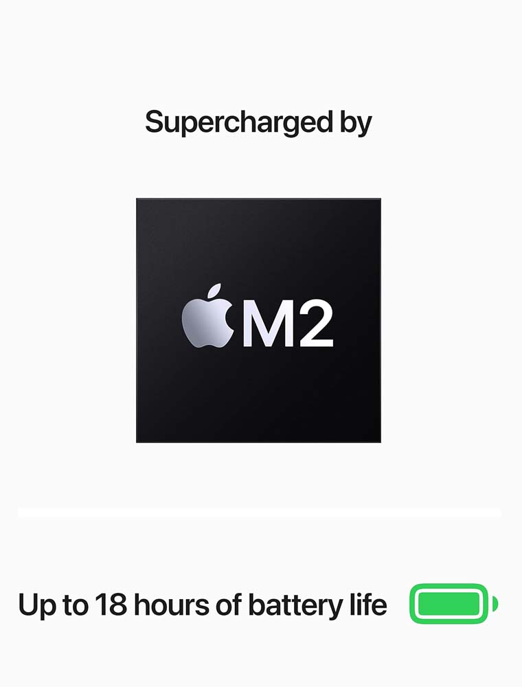 Apple MacBook Air M2 (2022) 13.6-inch Laptop with Apple M2 Chip, 8GB RAM 512GB SSD macOS English Space Gray – Renewed - Image 3